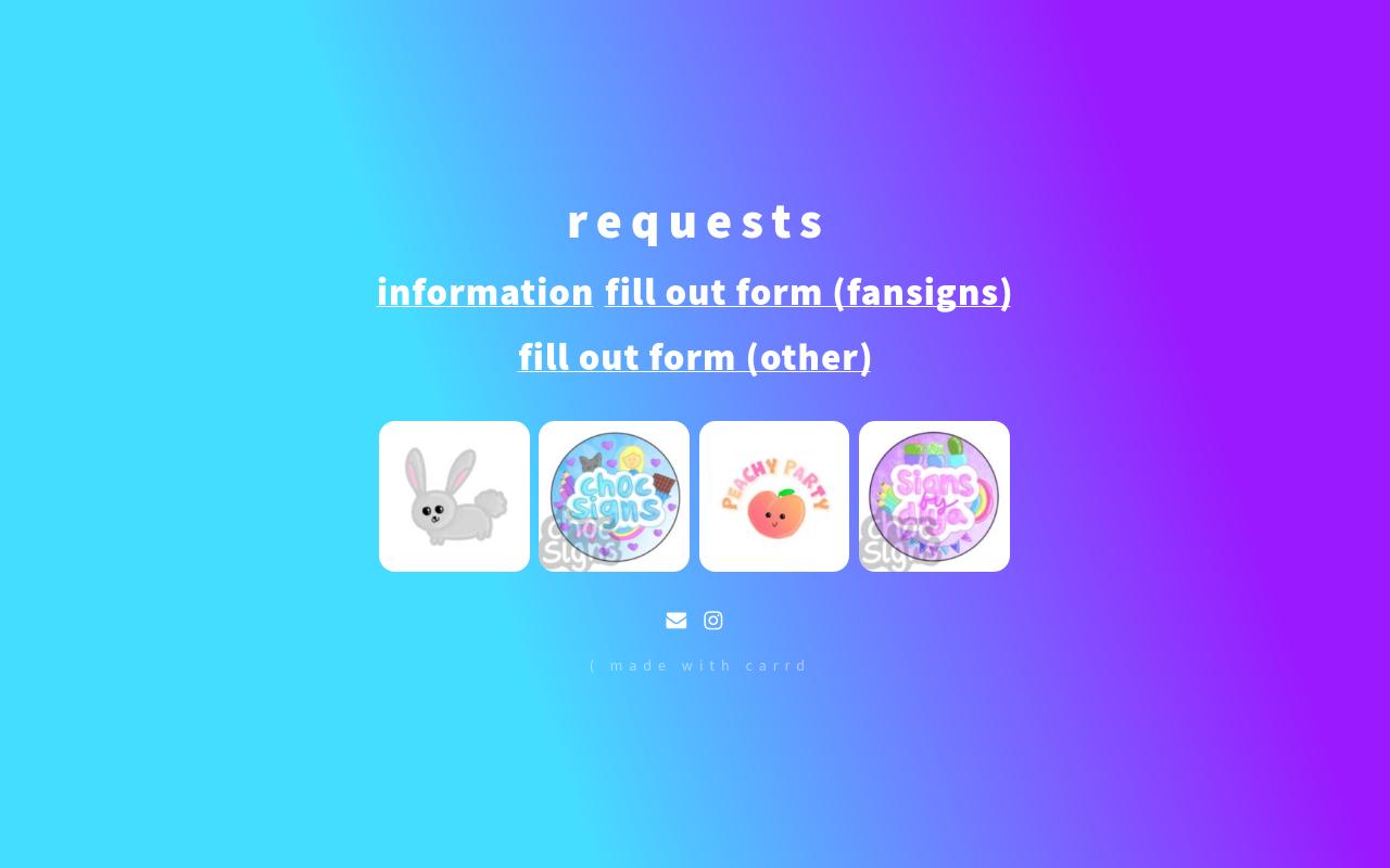 Carrd profile picture for @requests